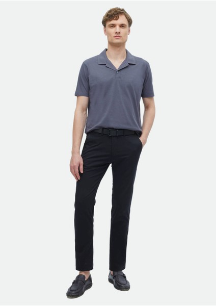 Koyu Gri Düz Polo Yaka %100 Pamuk T-Shirt fiyatları