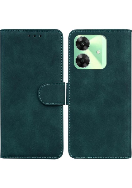 Realme C61 Için Flip Case Standı Tutucu Manyetik Kart Yuvası Premium Pu Deri (Yurt Dışından)
