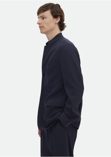 Lacivert Düz Casual Fit Yün Karışımlı Takım Elbise fırsatları