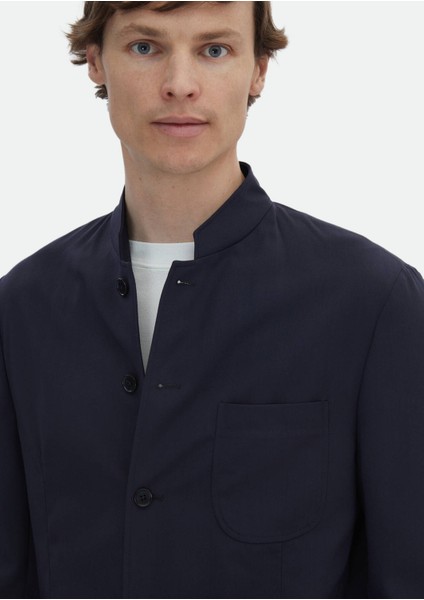 Lacivert Düz Casual Fit Yün Karışımlı Takım Elbise indirimleri