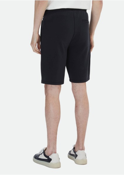 Siyah Düz Örme Jogging Fit Casual Bermuda indirimleri