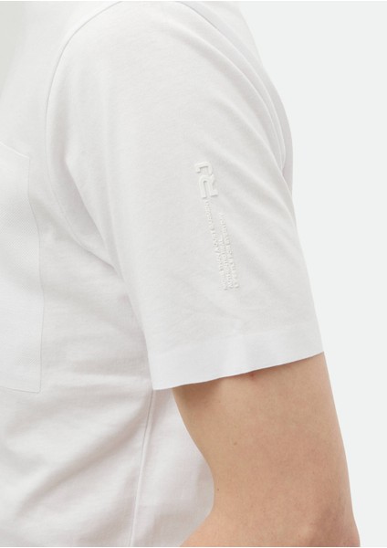 Beyaz Düz Bisiklet Yaka %100 Pamuk T-Shirt fırsatları