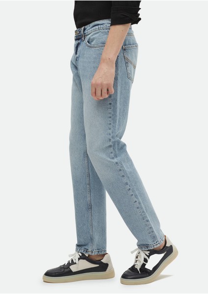 İndigo Düz Regular Fit Denim %100 Pamuk Pantolon modelleri