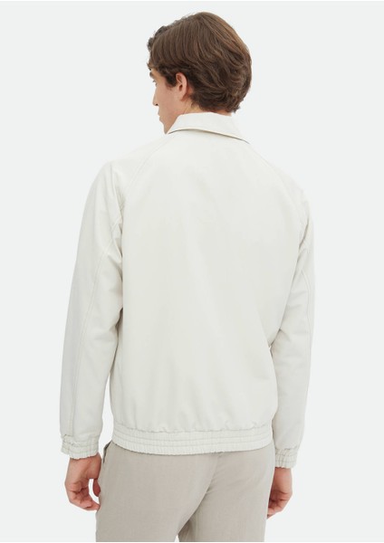 Ekru Regular Fit Gömlek Yaka Casual Dokuma Mont indirimleri