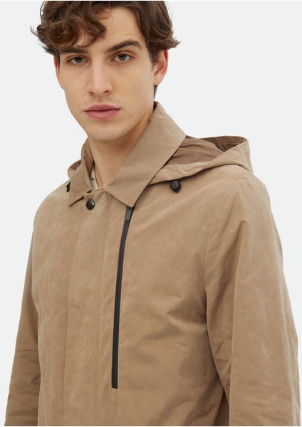 Deve Tüyü Regular Fit Gömlek Yaka Casual Dokuma Pardesü modelleri