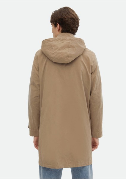 Deve Tüyü Regular Fit Gömlek Yaka Casual Dokuma Pardesü indirimleri