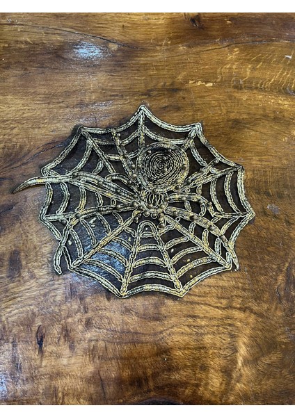 21X20 cm Varaklı Örümcek Ağı Arma Dikiş Giyim Aksesuarı