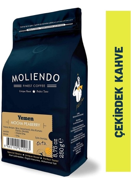 Moliendo Yemen Mocha Yöresel Kahve (Çekirdek Kahve) 250 g