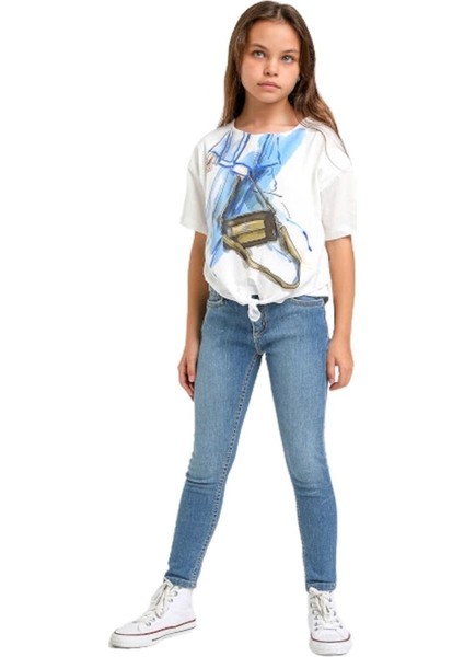 Kız Çocuk Çanta Baskılı Şık T-Shirt indirimleri