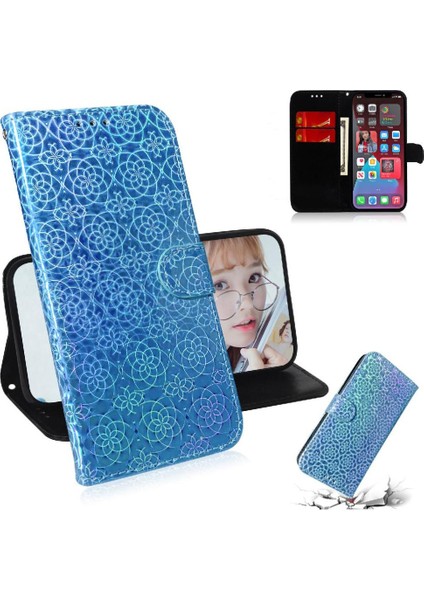 Tecno Pova 6 Pro 5g Için Flip Case Kart Yuvası Standı Tutucu Glitter Renkli (Yurt Dışından)