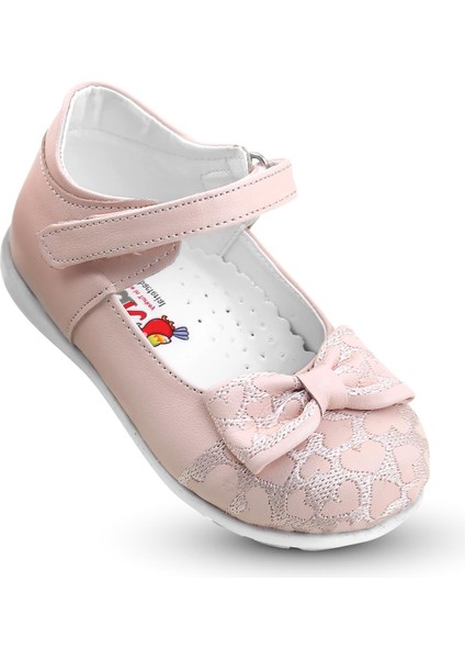 Kız Bebek Ortopedik Spor Babet Kaymaz Tabanlı İthal Deri 200 Pudra