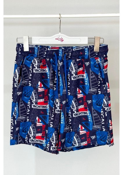 Erkek Havuz Deniz Desenli Şort 021 Koyu Lacivert fırsatları