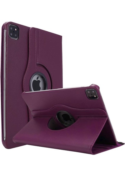 iPad Pro 4. Nesil M2 2022 11 Inç 360° Dönebilen Standlı Tablet Kılıfı Ekran Koruyucu ve Kalem Seti