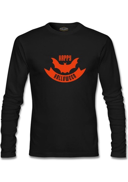 Mutlu Cadılar Bayramı Siyah Erkek Sweatshirt