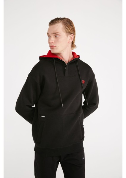 Pop Up Detaıled Fleece Sweatshırt