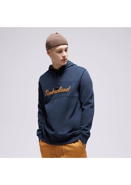 Cursive Hood Erkek Sweatshirt Lacivert