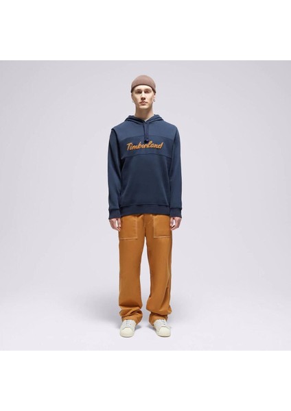 Cursive Hood Erkek Sweatshirt Lacivert