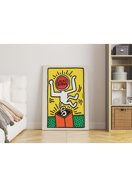 Keith Haring Pop Art Duvar Tablosu Oda Dekorasyonu Kanvas Tablo Cafe Dekor Sanatsal Tablo