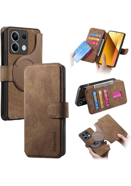 Xiaomi Redmi Not 13 Için Flip Case 5g Kart Standı Cüzdan Retro Mıknatıs (Yurt Dışından)