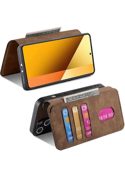 Xiaomi Redmi Not 13 Için Flip Case 5g Kart Standı Cüzdan Retro Mıknatıs (Yurt Dışından)