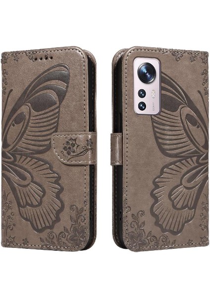 - 9117 Xiaomi 12 Için Flip Case Yüksek Kalite Deri Ayrılabilir El Kayışı ile (Yurt Dışından)