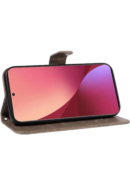 - 9117 Xiaomi 12 Için Flip Case Yüksek Kalite Deri Ayrılabilir El Kayışı ile (Yurt Dışından)