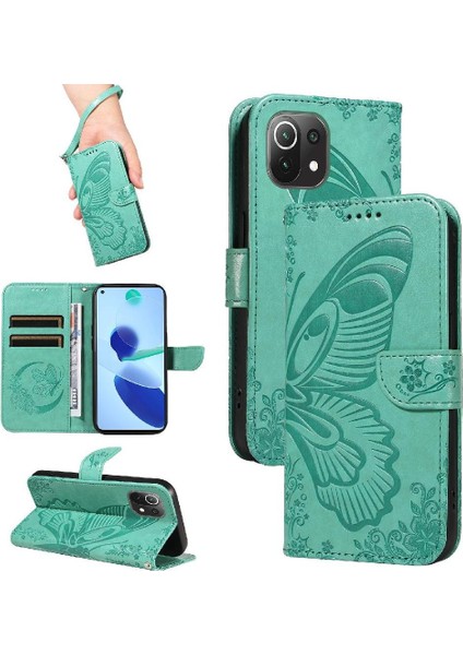 Kredi Kartı Yuvası ile Xiaomi 11 Lite Ayrılabilir El Kayışı Için Flip Case (Yurt Dışından) modelleri