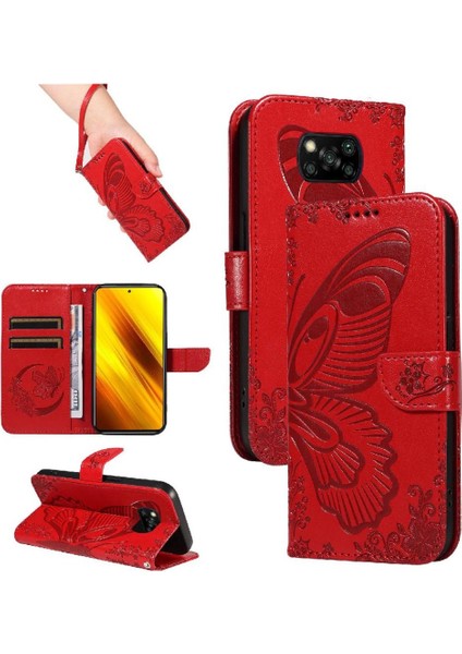 - 9117 Xiaomi Poco X3 Için Flip Case/x3 Pro/x3 Nfc Kart ile Ayrılabilir El Kayışı (Yurt Dışından)