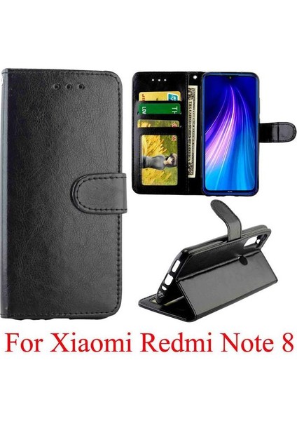 - 9117 Xiaomi Redmi Not 8 Için Flip Case Pu Deri Kickstand Manyetik Kapatma (Yurt Dışından)