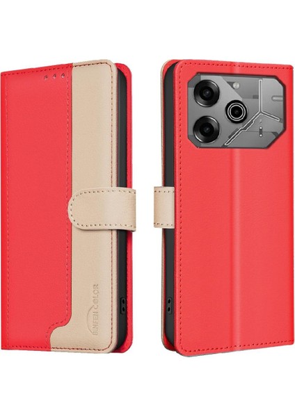 - 9117 Tecno Pova 6 6 Pro 5g Rfıd Engelleme Kickstand Darbeye Tpu Için Flip Case (Yurt Dışından)