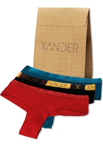 3'lü Kadın Pamuklu Yüksek Bel Hipster Külot - Xpack 6