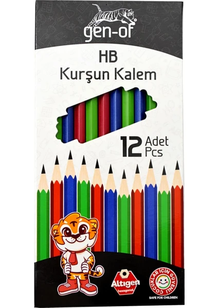 Hb Köşeli Kurşun Kalem (GEN-6000) 12 Adet