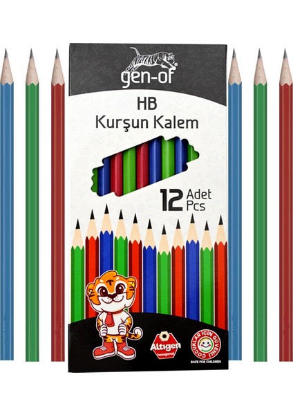 Hb Köşeli Kurşun Kalem (GEN-6000) 12 Adet