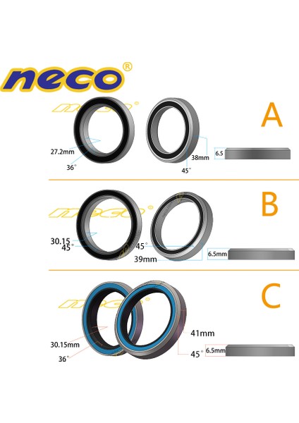 Bir Stil Neco Bisiklet Rulman Kulaklık Bisiklet Od Id Yol Mtb Çatal Rulman Dev Yol Bisikleti Dh Için (Yurt Dışından) fırsatları