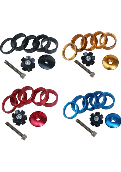 Kumral Stili Mtb Bisiklet Üst Tüp Kapak Vidası Kulaklık Spacer Kapak Bisiklet Ön Çatal Halka Paspayı Inç Bisiklet Kök Kulaklık Yıkayıcı Yıldız Somunu (Yurt Dışından) modelleri
