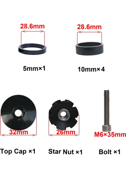 Kumral Stili Mtb Bisiklet Üst Tüp Kapak Vidası Kulaklık Spacer Kapak Bisiklet Ön Çatal Halka Paspayı Inç Bisiklet Kök Kulaklık Yıkayıcı Yıldız Somunu (Yurt Dışından) fırsatları