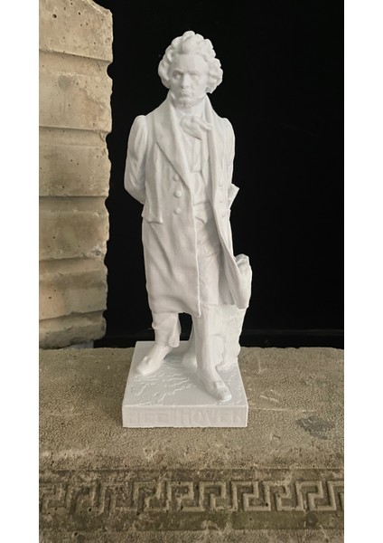Ludwig Van Beethoven Büst Heykel Dekoratif Obje Ev Ofis Kitaplık Konsol Dekor