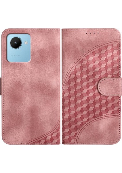- 17423 Realme C30 Manyetik Kart Tutucu Için Flip Case Darbeye Deri Kılıf Flip (Yurt Dışından)