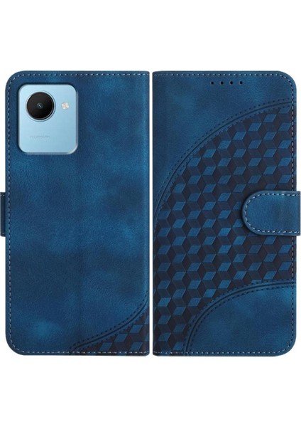 - 17423 Realme C30 Manyetik Kart Tutucu Için Flip Case Darbeye Deri Kılıf Flip (Yurt Dışından)