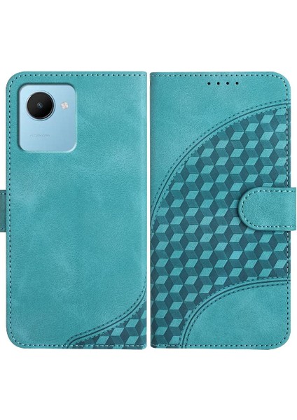 - 17423 Realme C30 Manyetik Kart Tutucu Için Flip Case Darbeye Deri Kılıf Flip (Yurt Dışından)
