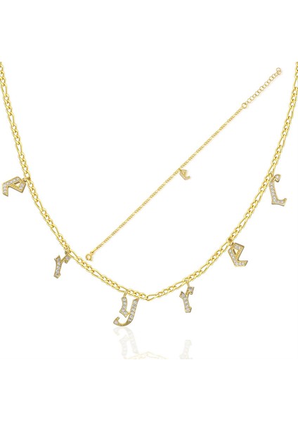 Harfli Zirkon Taşlı Set