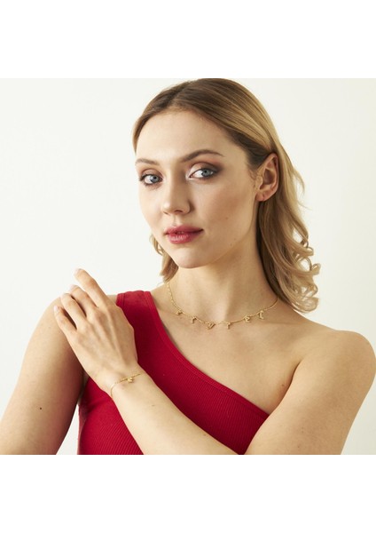 Harfli Zirkon Taşlı Set