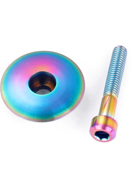 Parlak Stil Deemount Titanyum Kap W M6 * 35MM Cıvata Bisiklet Kulaklık Kök Üst Kapak Kapak Uyar Ube Ti Vidalar Mtb Bisiklet Sabitleme (Yurt Dışından)