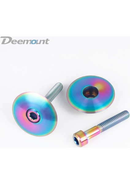 Parlak Stil Deemount Titanyum Kap W M6 * 35MM Cıvata Bisiklet Kulaklık Kök Üst Kapak Kapak Uyar Ube Ti Vidalar Mtb Bisiklet Sabitleme (Yurt Dışından)