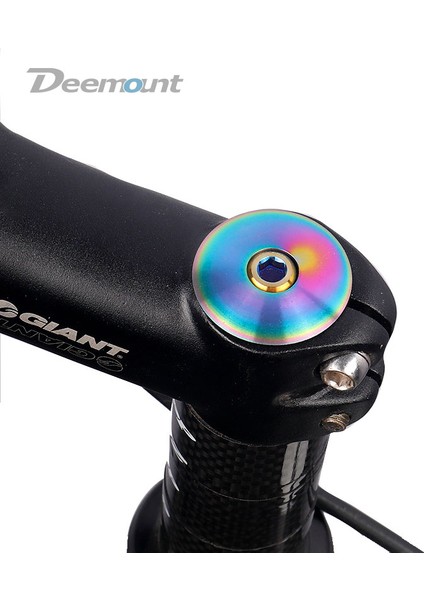 Parlak Stil Deemount Titanyum Kap W M6 * 35MM Cıvata Bisiklet Kulaklık Kök Üst Kapak Kapak Uyar Ube Ti Vidalar Mtb Bisiklet Sabitleme (Yurt Dışından)