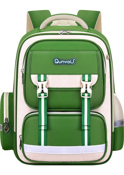 Yeni Öğrenci Okul Çantası, Hafif, Yükü Azaltan, Omurgayı ve Belini Koruyan Çocuk Sırt Çantası Yeşil Trompet (Yurt Dışından)