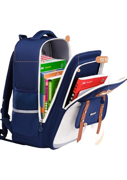 Yeni Öğrenci Okul Çantası Ingiliz Tarzı, Yüksek Kaliteli, Hafif, Yükü Azaltan, Omurgayı Koruyan, Büyük Kapasiteli Çocuk Sırt Çantası Mavi Büyük (Yurt Dışından) fiyatları