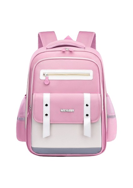 Yeni Öğrenci Okul Çantası Ingiliz Tarzı, Yüksek Kaliteli, Hafif, Yükü Azaltan, Omurgayı Koruyan, Büyük Kapasiteli Çocuk Sırt Çantası Pembe Büyük Boy (Yurt Dışından)