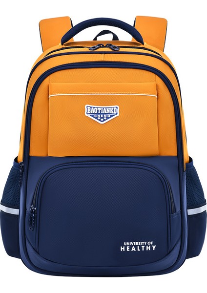 Yeni Okul Çantası, Hafif, Omurgayı Koruyan, Su Geçirmez, Aşınmaya Dayanıklı, Geniş Kapasiteli Çocuk Sırt Çantası Turuncu Renk (Yurt Dışından)