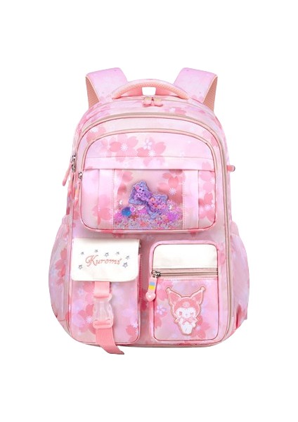 Yeni Çocuk Okul Çantası Kadın Hafif, Yükü Azaltan, Omurgayı Koruyan, Yandan Açılan, Büyük Kapasiteli Ilkokul Öğrencisi Sırt Çantası1-6seviye Pembe Trompet (Yurt Dışından)